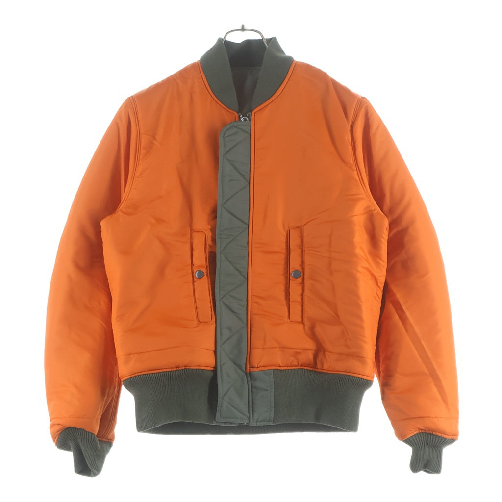 WIND AND SEA(ウィンダンシー) 19AW WDS REVERSIBLE MA-1 ロゴ リバーシブル MA-1 フライトジャケット カーキ/オレンジ WDS-19A-JK-07