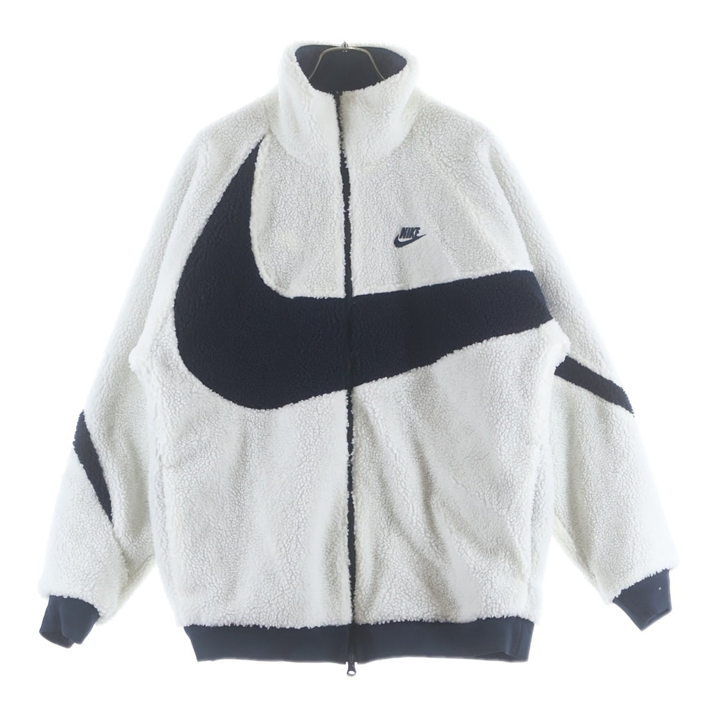 NIKE(ナイキ) VM SWOOSH FULL ZIP JACKET スウッシュ フルジップ リバーシブル ボアジャケット ホワイト/ネイビー BQ6546-114