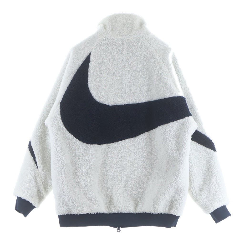 NIKE(ナイキ) VM SWOOSH FULL ZIP JACKET スウッシュ フルジップ リバーシブル ボアジャケット ホワイト/ネイビー BQ6546-114