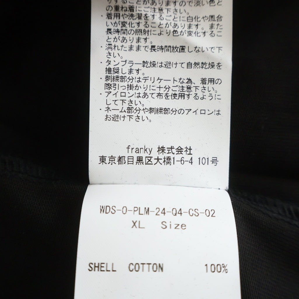 WIND AND SEA(ウィンダンシー) Palmtree Pocket S/S Tee パームツリー ロゴ刺繍 ポケット付き クルーネック 半袖Tシャツ ブラック WDS-O-PLM-24-Q4-CS-02