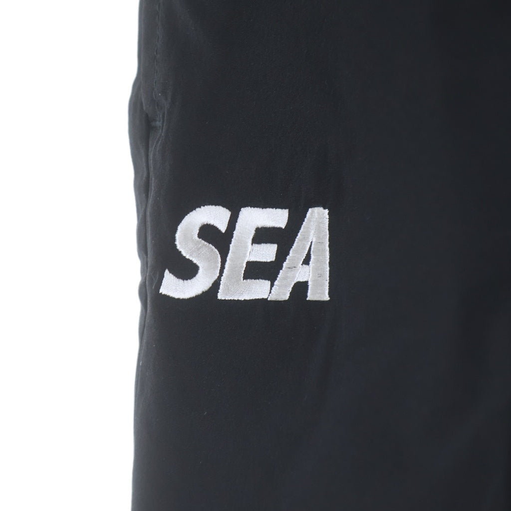 WIND AND SEA(ウィンダンシー) 22SS ×NHWDS NYLON SHORTS ネイバーフッド ロゴプリント ナイロン ショートパンツ ハーフパンツ ショーツ ブラック 221FRWSN-PTM01S