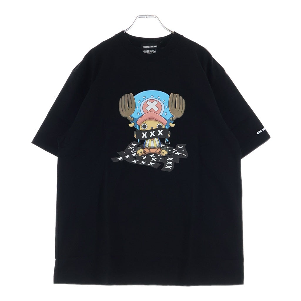 GOD SELECTION XXX(ゴッドセレクショントリプルエックス) 22AW ×Onepiece SS Tee ワンピース トニートニーチョッパー 半袖Tシャツ ブラック GX-A22-OPST-02