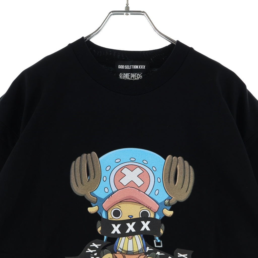 GOD SELECTION XXX(ゴッドセレクショントリプルエックス) 22AW ×Onepiece SS Tee ワンピース トニートニーチョッパー 半袖Tシャツ ブラック GX-A22-OPST-02