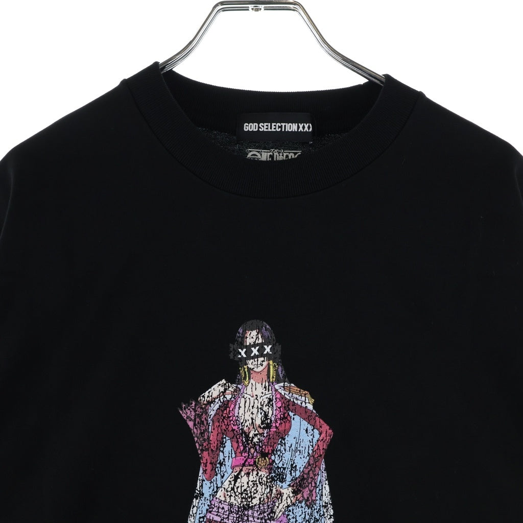 GOD SELECTION XXX(ゴッドセレクショントリプルエックス) 22AW ×Onepiece LS Tee ワンピース ボアハンコック 長袖Tシャツ ブラック GX-A22-OPLT-01
