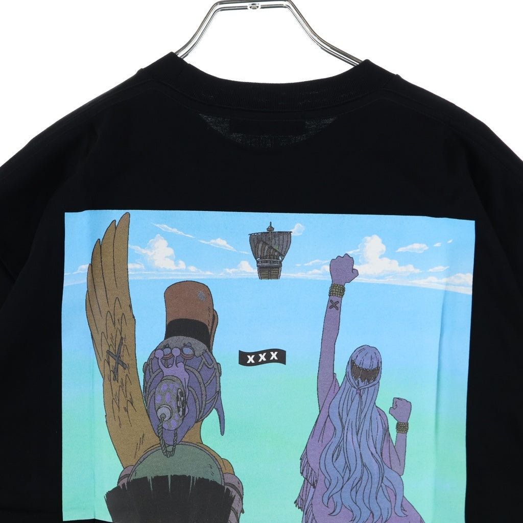 GOD SELECTION XXX(ゴッドセレクショントリプルエックス) 22AW ×Onepiece Pocket SS Tee ワンピース ロゴポケット 半袖Tシャツ ブラック GX-A22-OPST-01