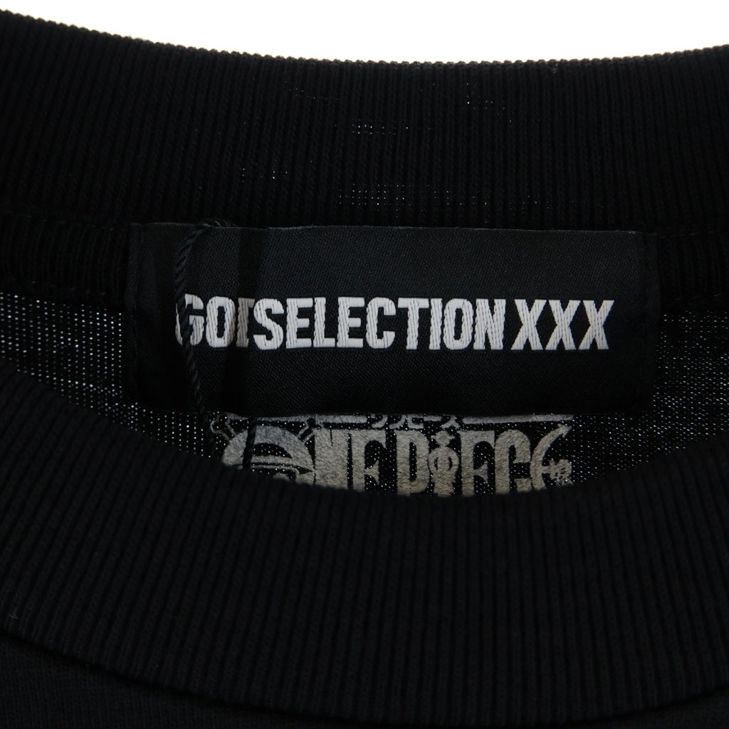 GOD SELECTION XXX(ゴッドセレクショントリプルエックス) 22AW ×Onepiece Pocket SS Tee ワンピース ロゴポケット 半袖Tシャツ ブラック GX-A22-OPST-01