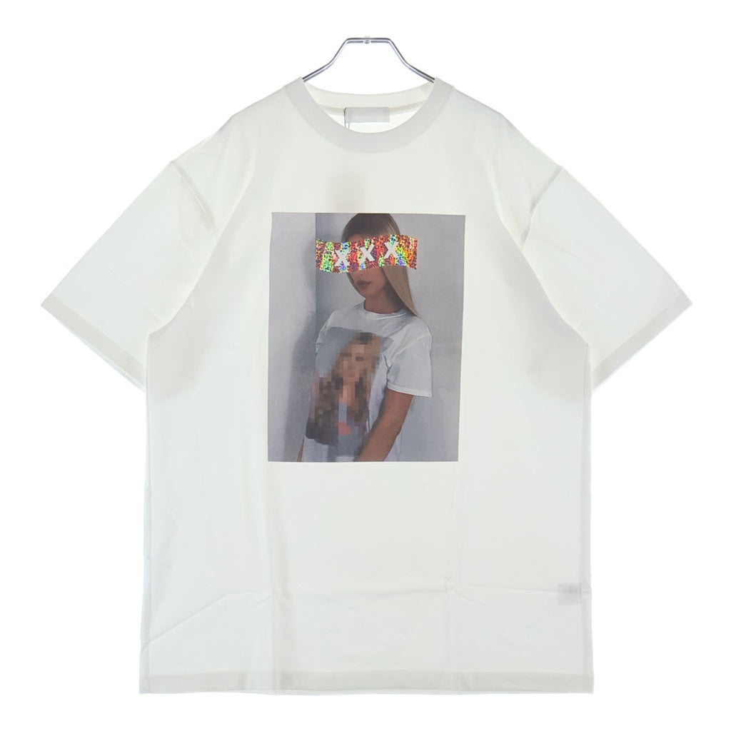 GOD SELECTION XXX(ゴッドセレクショントリプルエックス) 21SS 8周年記念 フォトプリント 半袖Tシャツ ホワイト GX-S21-8ST-01