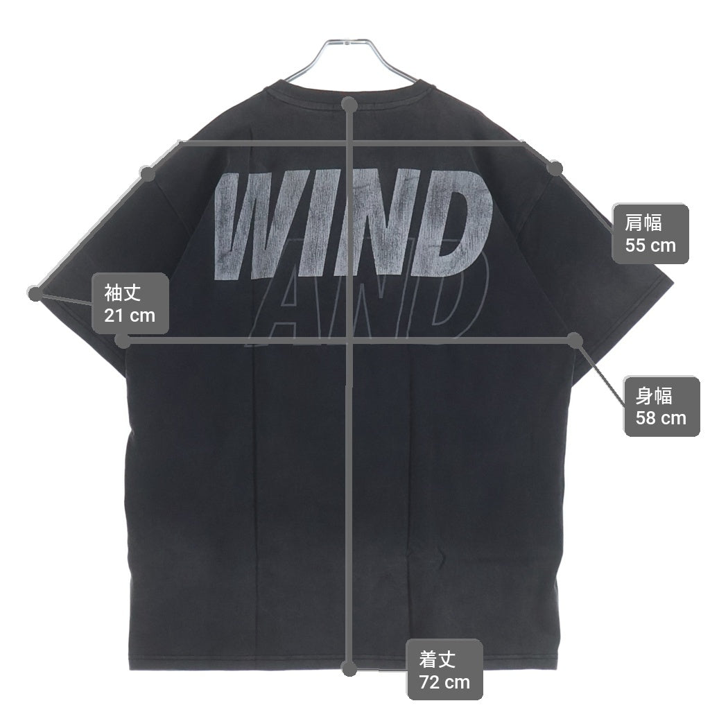 WIND AND SEA(ウィンダンシー) SEA SULFER HERITAGE S/S TEE ロゴプリント サルファー ヘリテージ 半袖Tシャツ カットソー ブラック WDS-O-SIG-24-Q4-CS-03