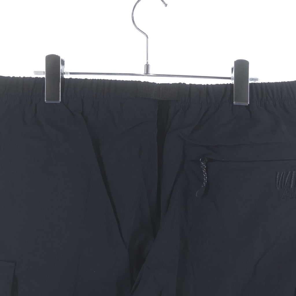WIND AND SEA(ウィンダンシー) SEA CARGO SHORT ロゴ刺繍 ナイロン カーゴ ショートパンツ ハーフパンツ ショーツ ブラック WDS-O-ESS2-24-Q3-PT-02
