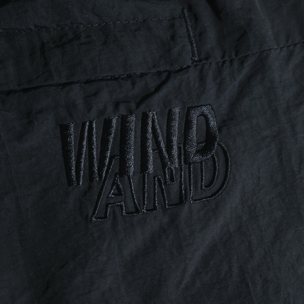 WIND AND SEA(ウィンダンシー) SEA CARGO SHORT ロゴ刺繍 ナイロン カーゴ ショートパンツ ハーフパンツ ショーツ ブラック WDS-O-ESS2-24-Q3-PT-02