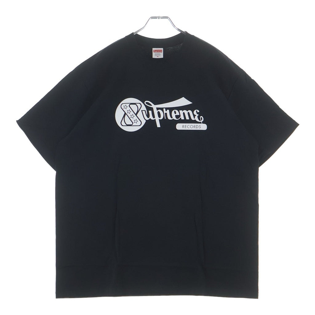 SUPREME(シュプリーム) 24SS Records Tee レコード ロゴプリント 半袖Tシャツ カットソー ブラック
