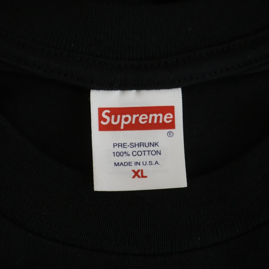 SUPREME(シュプリーム) 24SS Records Tee レコード ロゴプリント 半袖Tシャツ カットソー ブラック