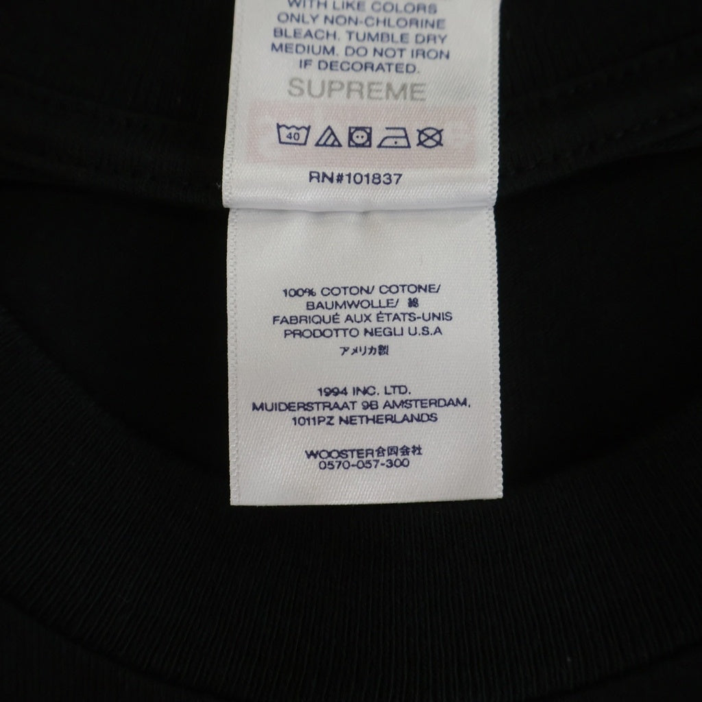 SUPREME(シュプリーム) 24SS Records Tee レコード ロゴプリント 半袖Tシャツ カットソー ブラック
