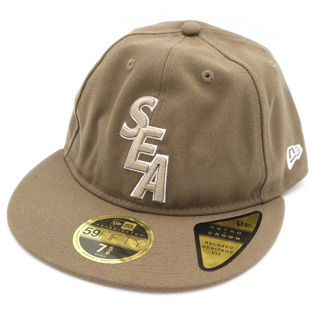 WIND AND SEA(ウィンダンシー) ×NEW ERA 59 FIFTY RETRO CROWN CAP ニューエラ レトロ クラウン ロゴ刺繍 ベースボールキャップ 帽子 ブラウン WDS-C-NERC-23-Q2-AC-01