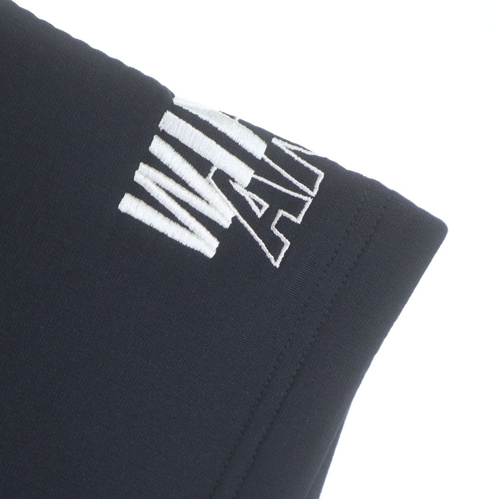 WIND AND SEA(ウィンダンシー) WIND AIR TEX S/S TEE ロゴ刺繍 クルーネック 半袖Tシャツ カットソー ブラック WDS-O-ESS-24--Q4-JER-03
