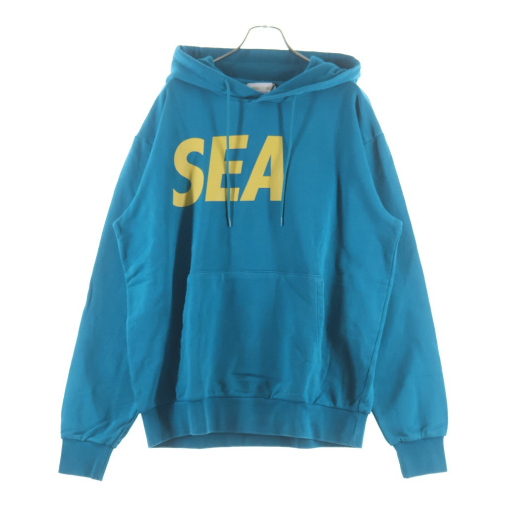 WIND AND SEA(ウィンダンシー) SEA SULFER HOODIE ロゴプリント サルファー スウェット プルオーバーパーカー ブルー WDS-O-SIG-24-Q1-CS-01