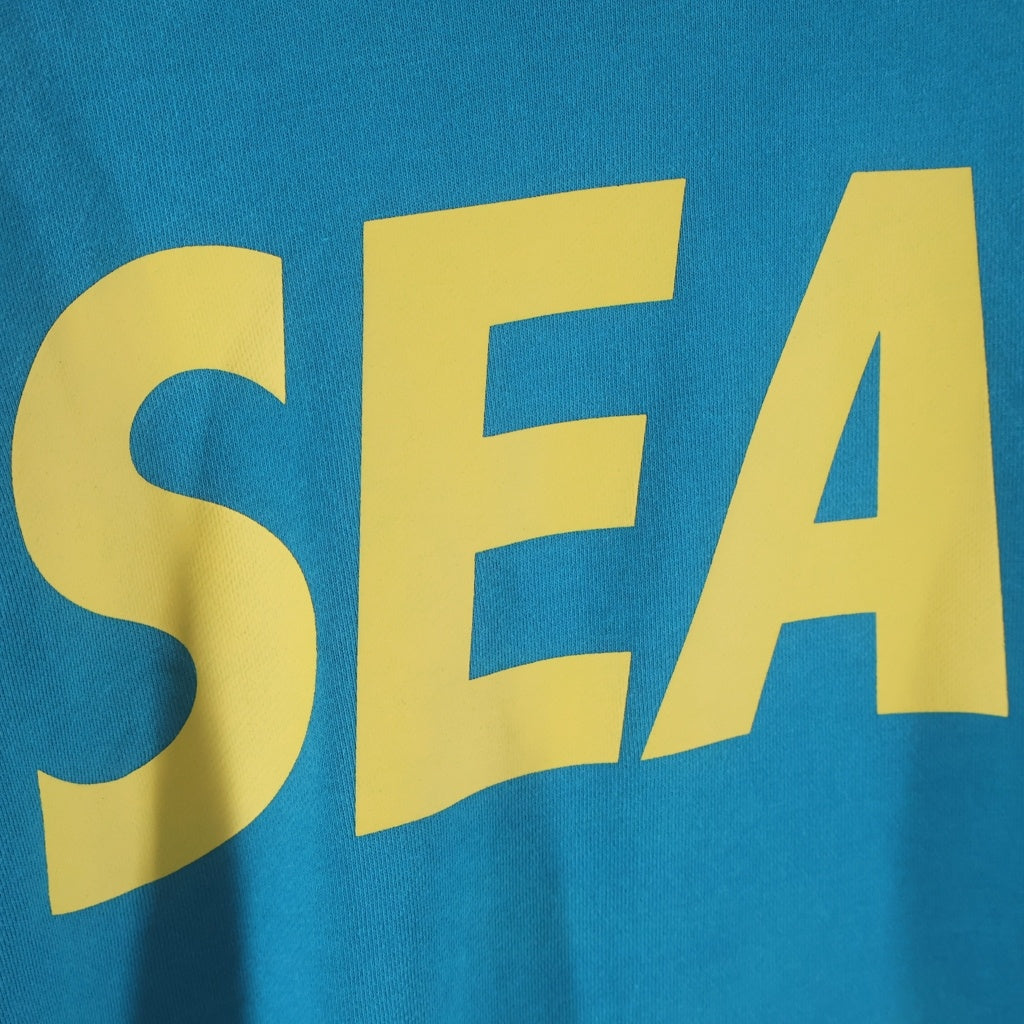 WIND AND SEA(ウィンダンシー) SEA SULFER HOODIE ロゴプリント サルファー スウェット プルオーバーパーカー ブルー WDS-O-SIG-24-Q1-CS-01