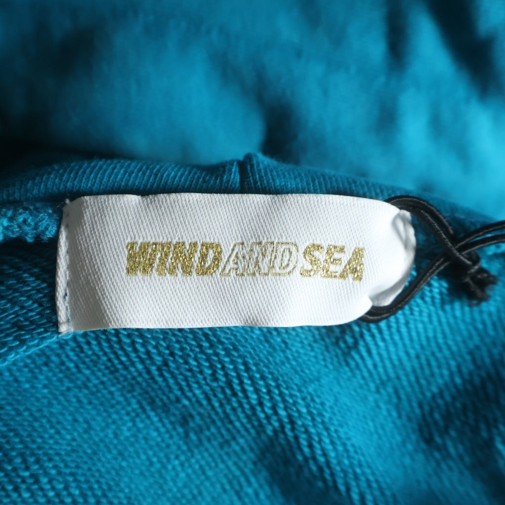 WIND AND SEA(ウィンダンシー) SEA SULFER HOODIE ロゴプリント サルファー スウェット プルオーバーパーカー ブルー WDS-O-SIG-24-Q1-CS-01