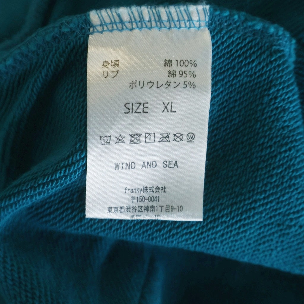 WIND AND SEA(ウィンダンシー) SEA SULFER HOODIE ロゴプリント サルファー スウェット プルオーバーパーカー ブルー WDS-O-SIG-24-Q1-CS-01