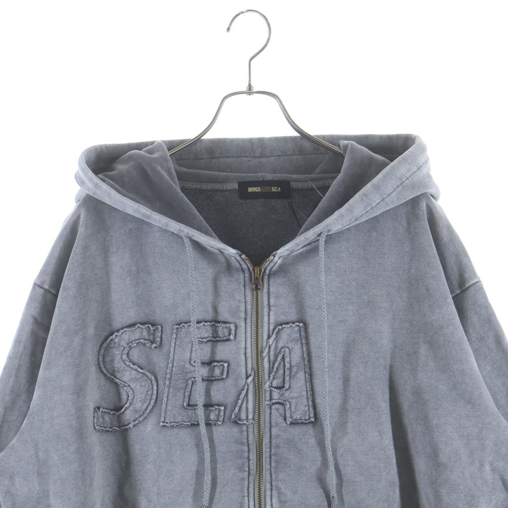 WIND AND SEA(ウィンダンシー) 24SS SEA HIGH SULFER ZIP-UP SWEATSHIRT シーハイサルファー ジップアップ スウェット パーカー グレー WDS-O-SIG-24-Q4-CS-01