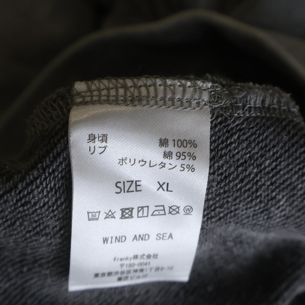 WIND AND SEA(ウィンダンシー) 24SS SEA HIGH SULFER ZIP-UP SWEATSHIRT シーハイサルファー ジップアップ スウェット パーカー グレー WDS-O-SIG-24-Q4-CS-01