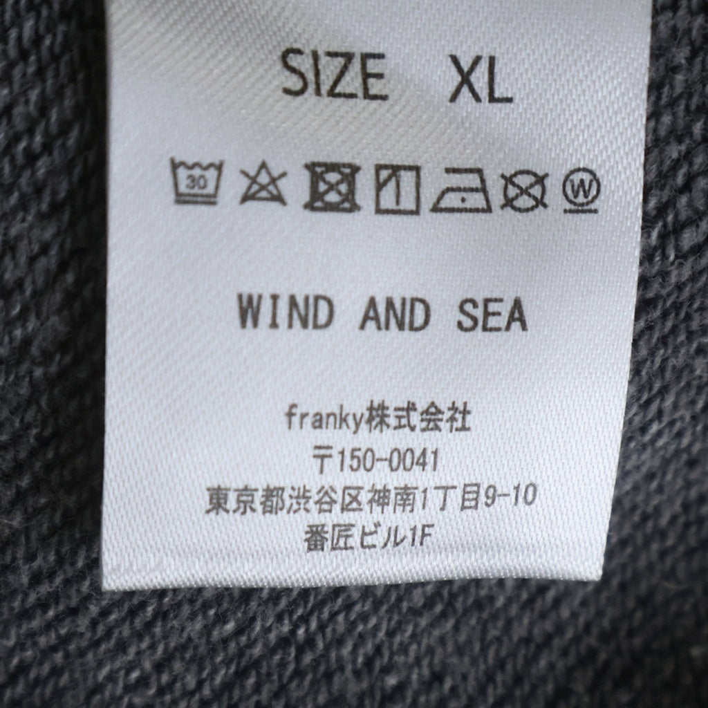 WIND AND SEA(ウィンダンシー) 24SS SEA HIGH SULFER ZIP-UP SWEATSHIRT シーハイサルファー ジップアップ スウェット パーカー グレー WDS-O-SIG-24-Q4-CS-01