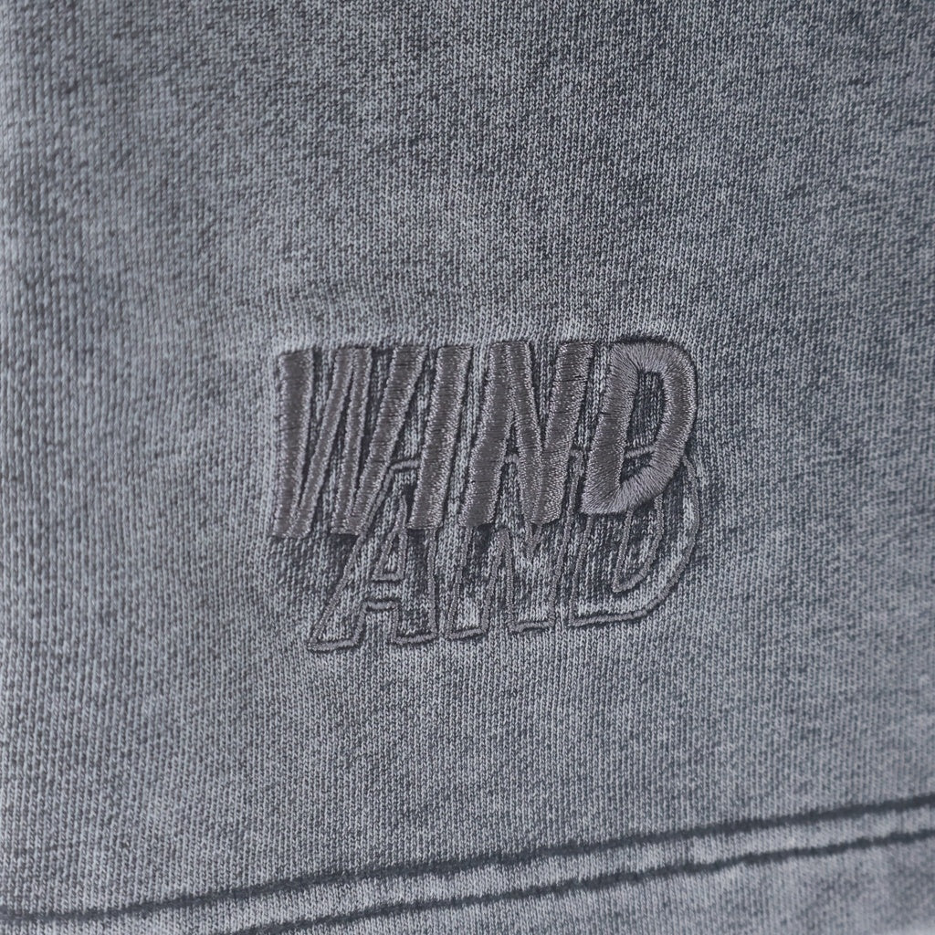 WIND AND SEA(ウィンダンシー) 24SS HIGH SULFER SHORT ロゴ刺繍 ハイサルファー スウェット ショートパンツ ハーフパンツ ショーツ ブラック WDS-O-SIG-24-Q4-PT-01