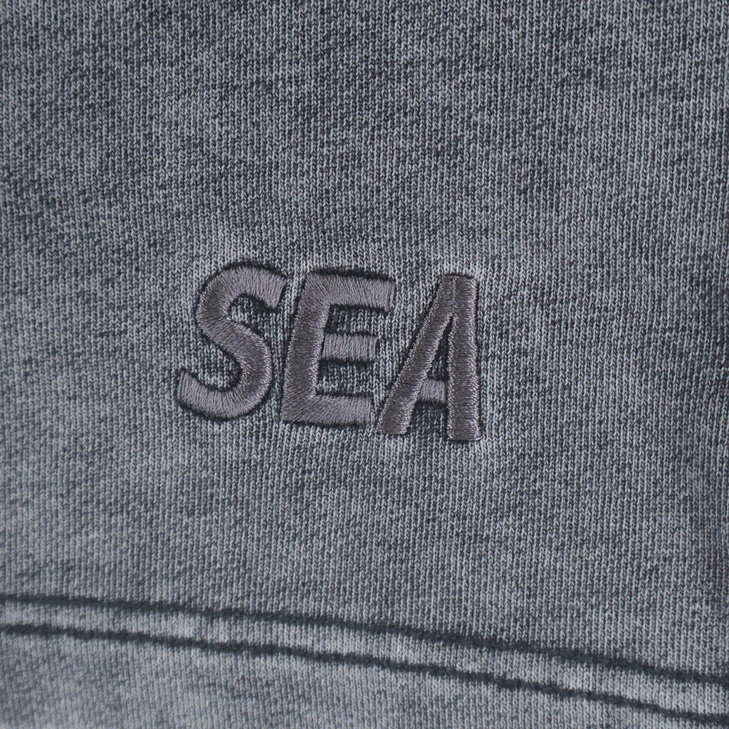 WIND AND SEA(ウィンダンシー) 24SS HIGH SULFER SHORT ロゴ刺繍 ハイサルファー スウェット ショートパンツ ハーフパンツ ショーツ ブラック WDS-O-SIG-24-Q4-PT-01