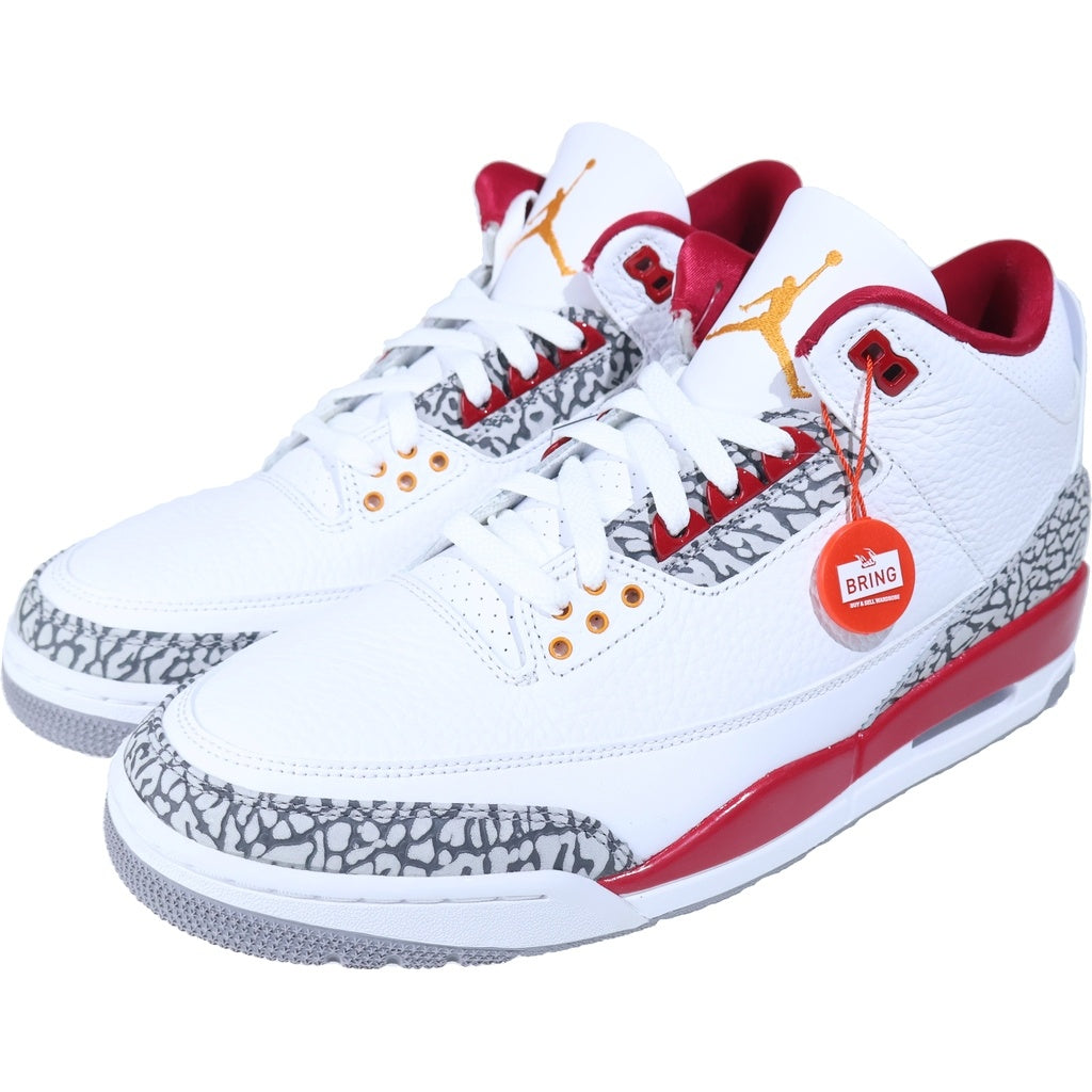 NIKE(ナイキ) AIR JORDAN 3 RETRO CARDINAL RED CT8532-126 エアジョーダン 3 カーディナルレッド ハイカットスニーカー ホワイト/レッド US11/29cm