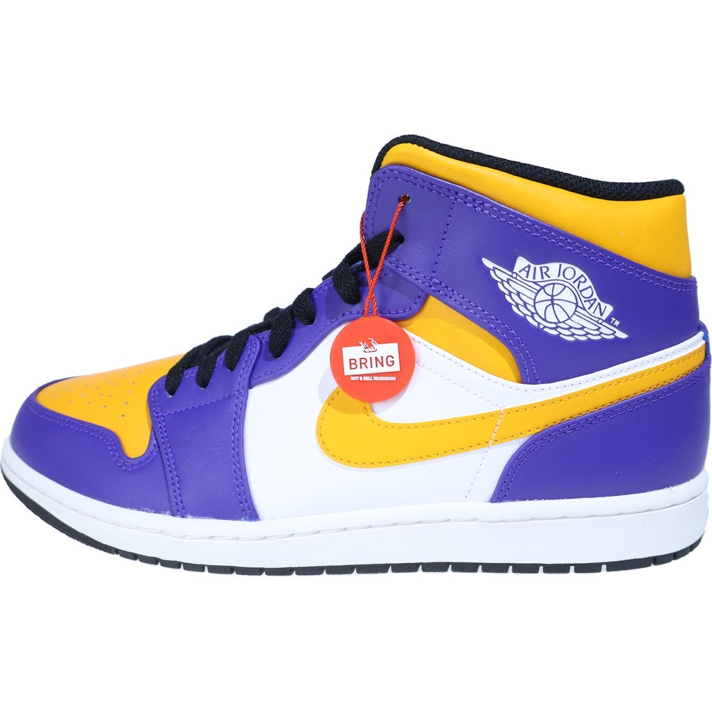 NIKE(ナイキ) AIR JORDAN 1 MID LAKERS DQ8426-517 エアジョーダン1 レイカーズ ミッドカットスニーカー パープル/イエロー US11/29cm