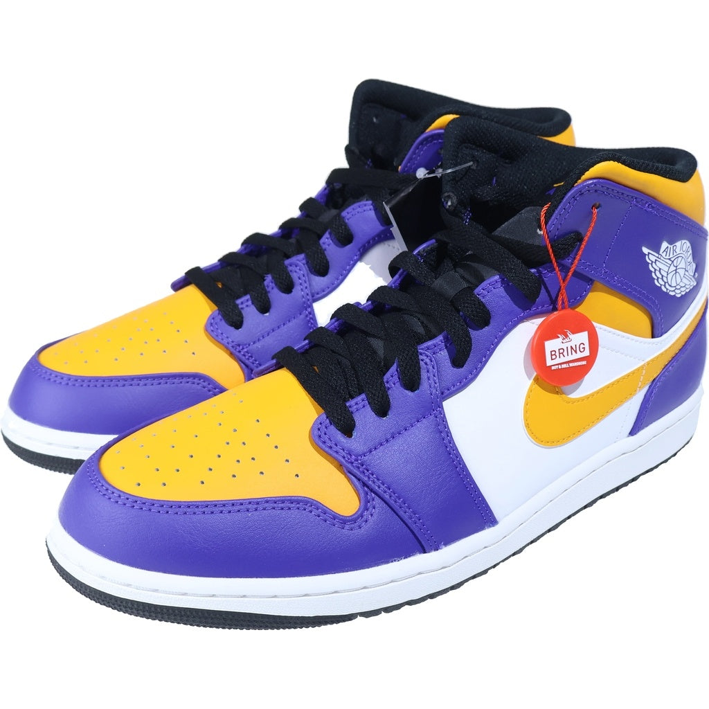 NIKE(ナイキ) AIR JORDAN 1 MID LAKERS DQ8426-517 エアジョーダン1 レイカーズ ミッドカットスニーカー パープル/イエロー US11/29cm