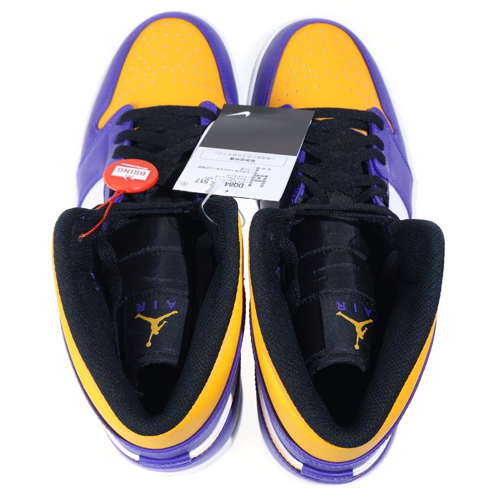 NIKE(ナイキ) AIR JORDAN 1 MID LAKERS DQ8426-517 エアジョーダン1 レイカーズ ミッドカットスニーカー パープル/イエロー US11/29cm