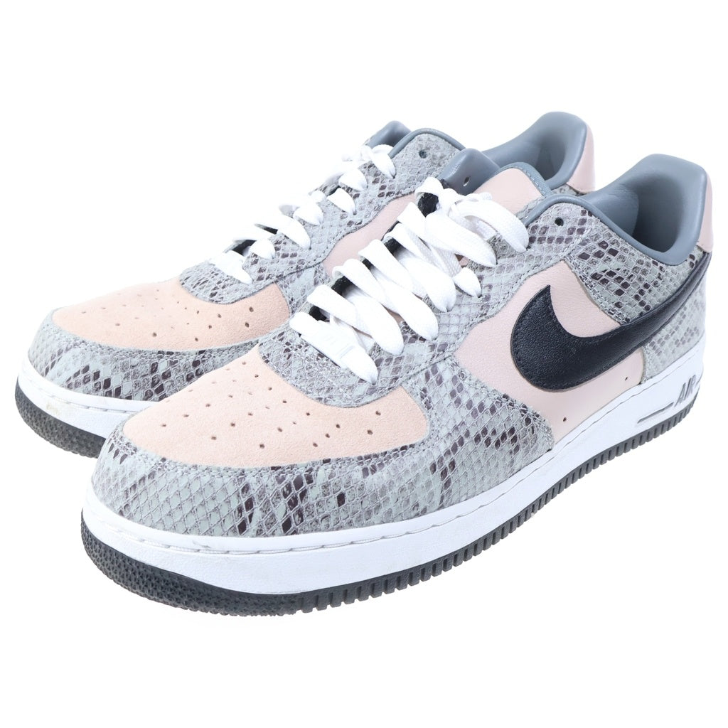 NIKE(ナイキ) BY YOU AIR FORCE1 バイユー エアフォース1 スネークスキン ローカットスニーカー グレー/ベージュ US11/29cm CT3761-991
