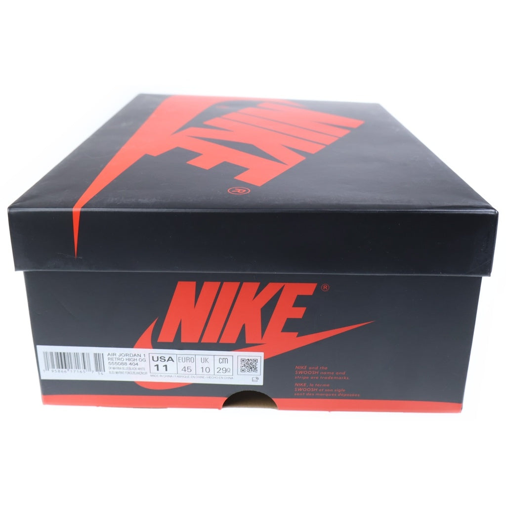 NIKE(ナイキ) AIR JORDAN1 RETRO OG DARK MARINA BLUE 555088-404 エアジョーダン1 レトロ ダークマリーナブルー ハイカットスニーカー ブラック/ブルー US11/29cm