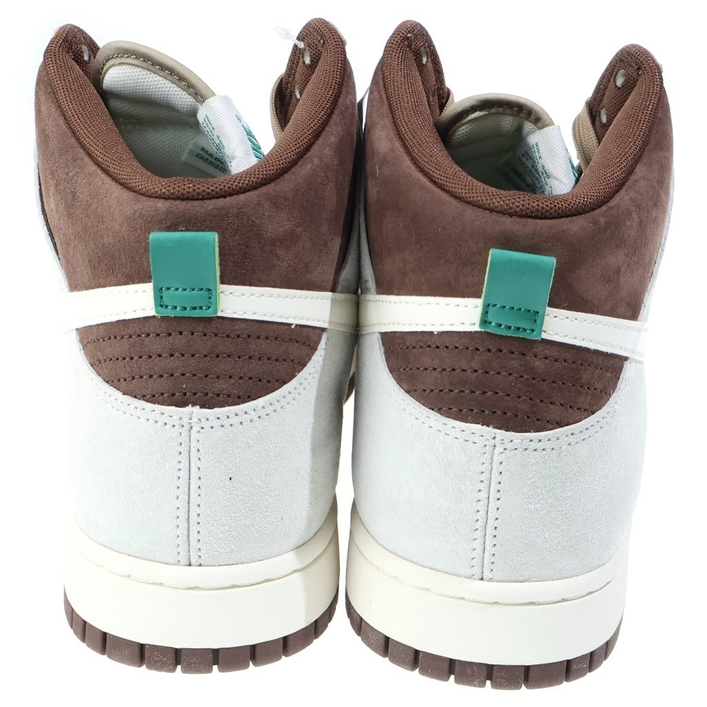 NIKE(ナイキ) DUNK HIGH PRM LIGHT CHOCOLATE DH5348-100 ダンク ライトチョコレート ハイカットスニーカー ホワイト/ブラウン US12/30cm