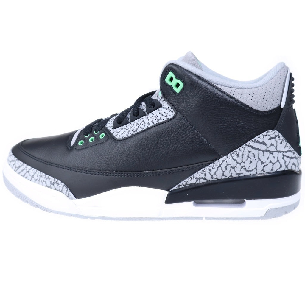 NIKE(ナイキ) AIR JORDAN 3 RETRO GREEN GLOW CT8532-031 エアジョーダン3 レトロ グリーングロー ハイカットスニーカー ブラック US11/29cm