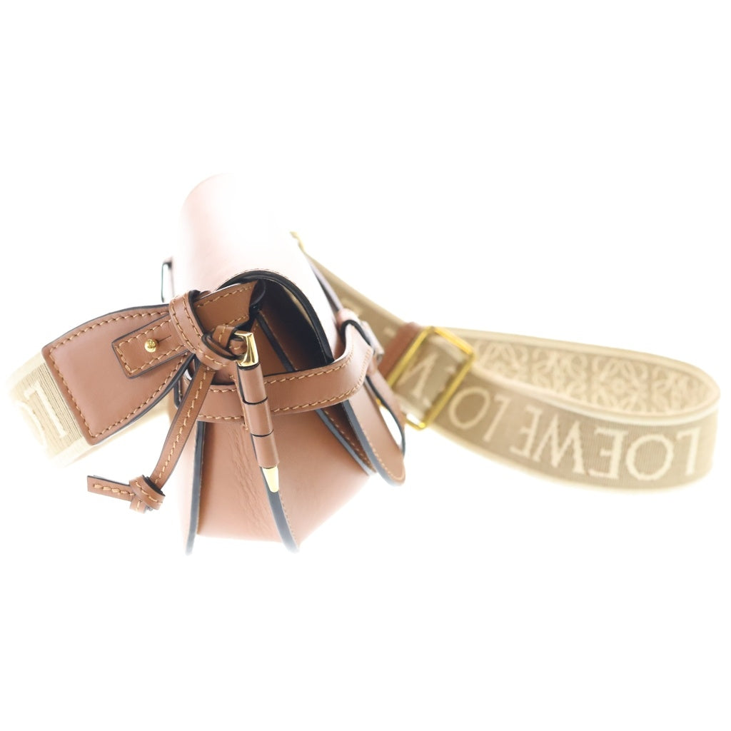 LOEWE(ロエベ) ゲートデュアル ミニ レザー ショルダーバッグ ブラウン レディース