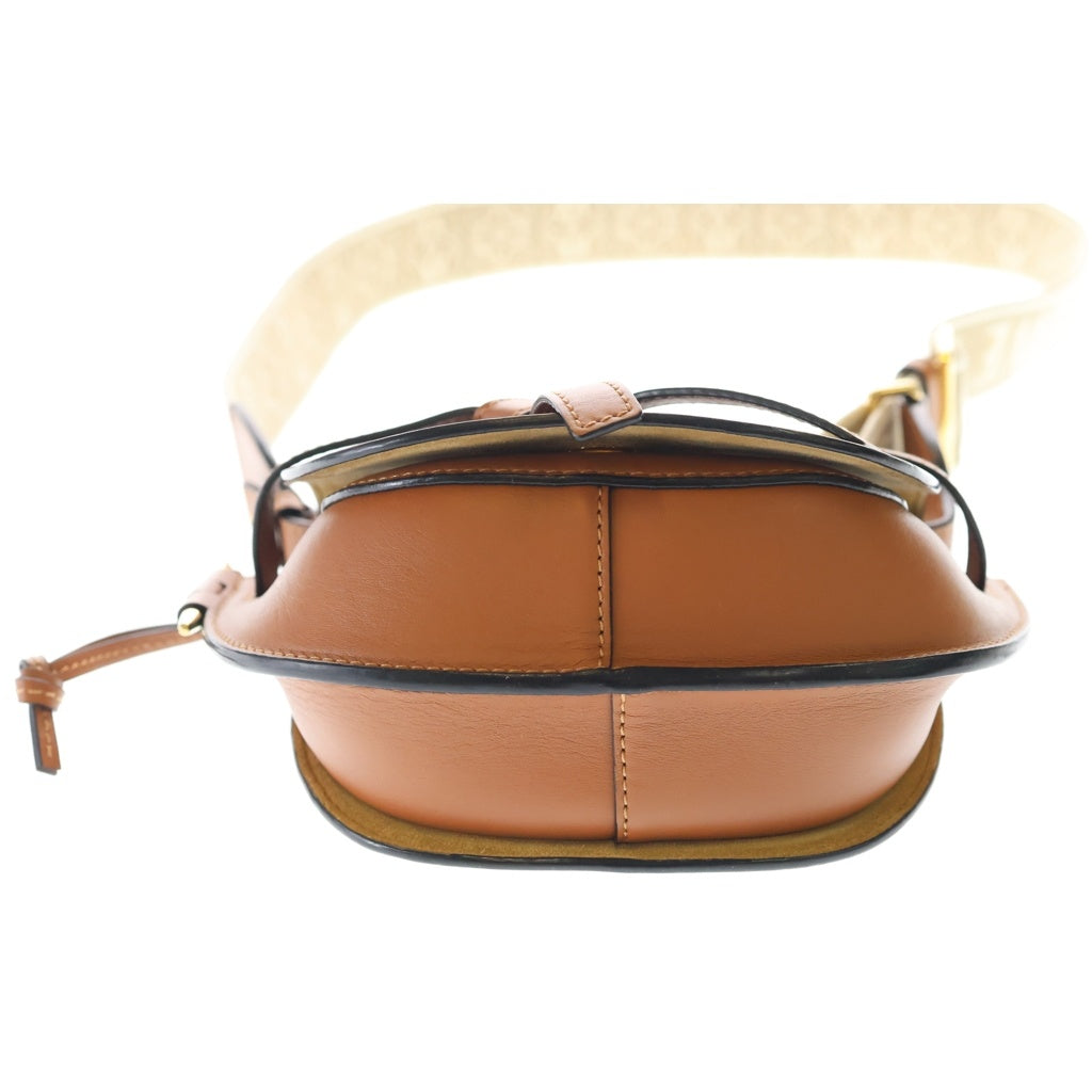 LOEWE(ロエベ) ゲートデュアル ミニ レザー ショルダーバッグ ブラウン レディース
