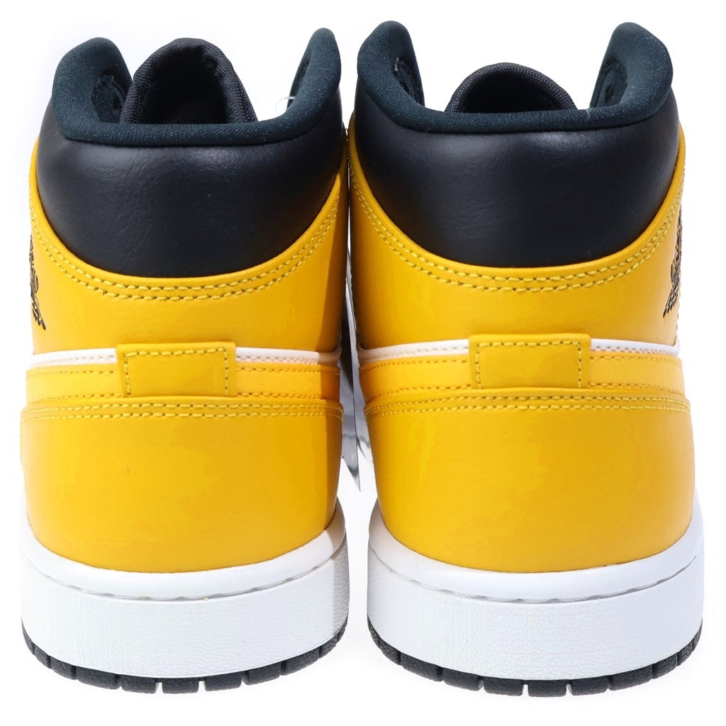 NIKE(ナイキ) AIR JORDAN 1 MID UNIVERSITY GOLD エアジョーダン1 ミッド ユニバーシティ ゴールド ミッドカットスニーカー ホワイト/イエロー US10.5/28.5cm 554724-170