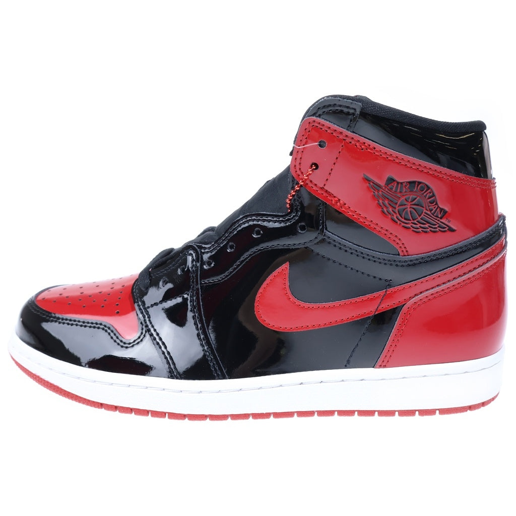 NIKE(ナイキ) AIR JORDAN 1 RETRO HIGH OG BRED PATENT エアジョーダン1 レトロ ブレッド パテント ハイカットスニーカー ブラック/レッド US10/28cm 555088-063