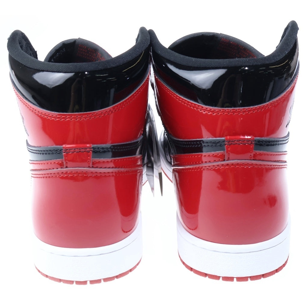 NIKE(ナイキ) AIR JORDAN 1 RETRO HIGH OG BRED PATENT エアジョーダン1 レトロ ブレッド パテント ハイカットスニーカー ブラック/レッド US10/28cm 555088-063