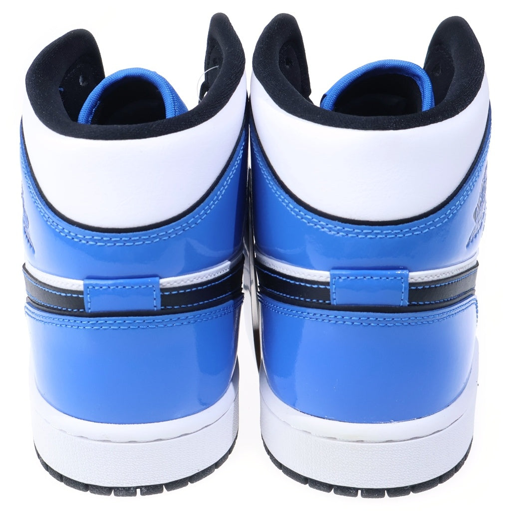 NIKE(ナイキ) AIR JORDAN 1 MID SE SIGNAL BLUE エアジョーダン1 シグナルブルー ミッドカットスニーカー ホワイト/ブルー US10.5/28.5cm DD6834-402