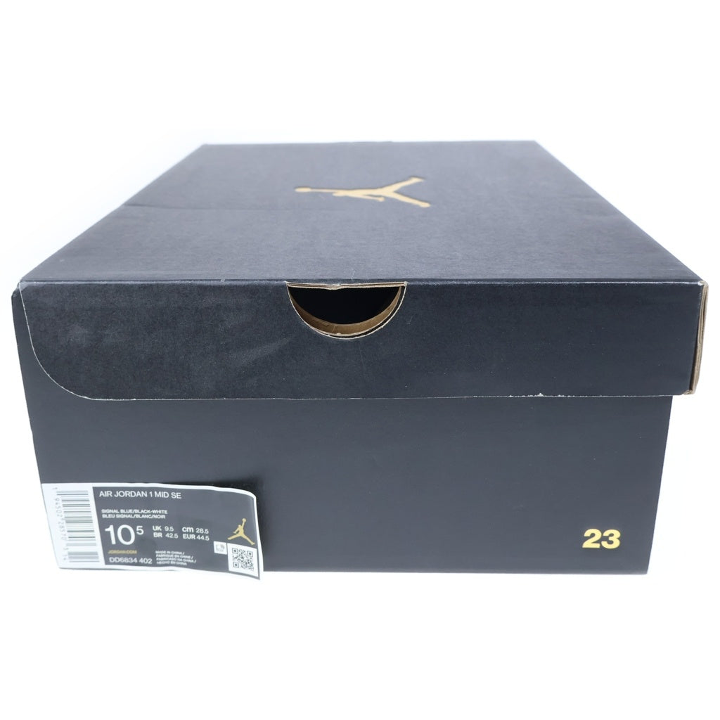 NIKE(ナイキ) AIR JORDAN 1 MID SE SIGNAL BLUE エアジョーダン1 シグナルブルー ミッドカットスニーカー ホワイト/ブルー US10.5/28.5cm DD6834-402