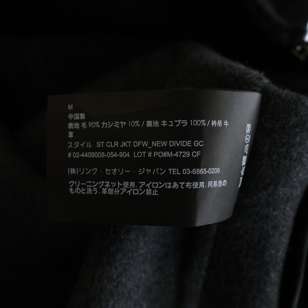 theory(セオリー) ST CLR JKT DFW_NEW DIVIDE GC ウール ジップアップ ジャケット ブルゾン ブラック