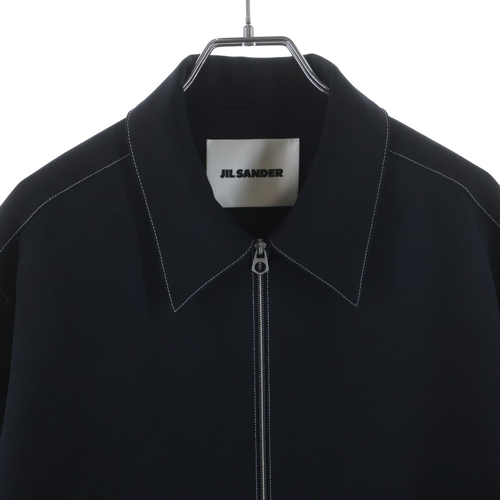 JIL SANDER(ジルサンダー) 25SS SERGE ZIP UP SHIRT ステッチデザイン