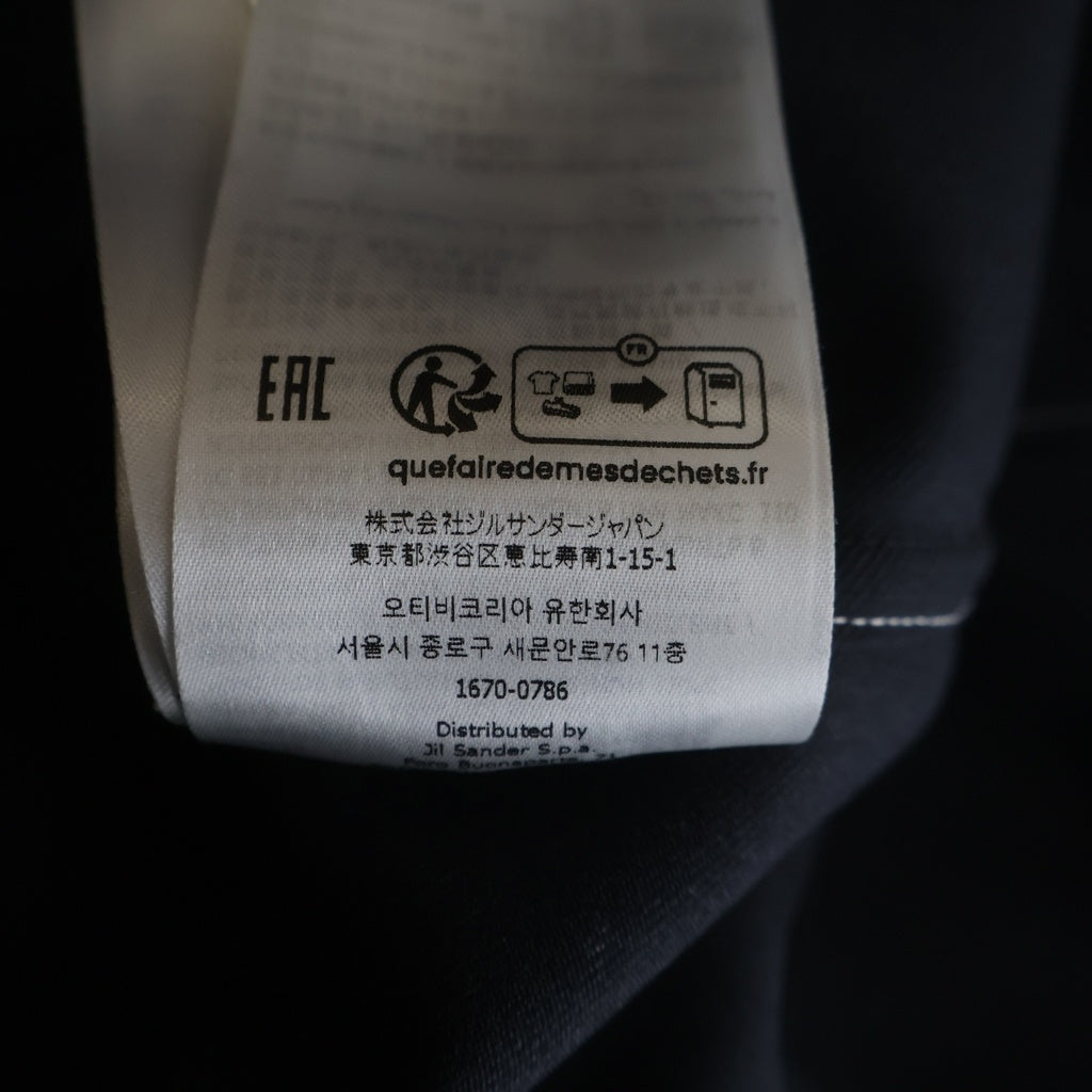 JIL SANDER(ジルサンダー) 25SS SERGE ZIP UP SHIRT ステッチデザイン ジップアップ シャツジャケット ネイビー J22DL0299 J70001