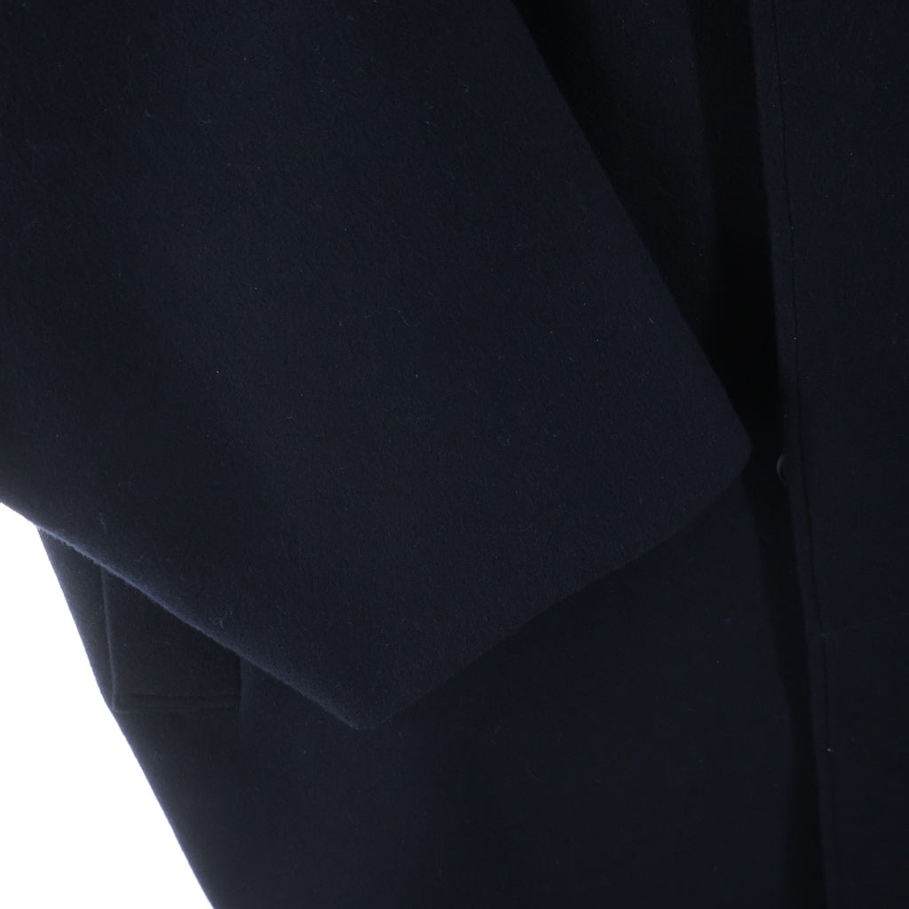 ATON(エイトン) 別注 SUPER 160S DOUBLE SAXONY BALMACAAN COAT 2 ウール ダブルサクソニー バルマカーンコート ネイビー SCAGGW6972