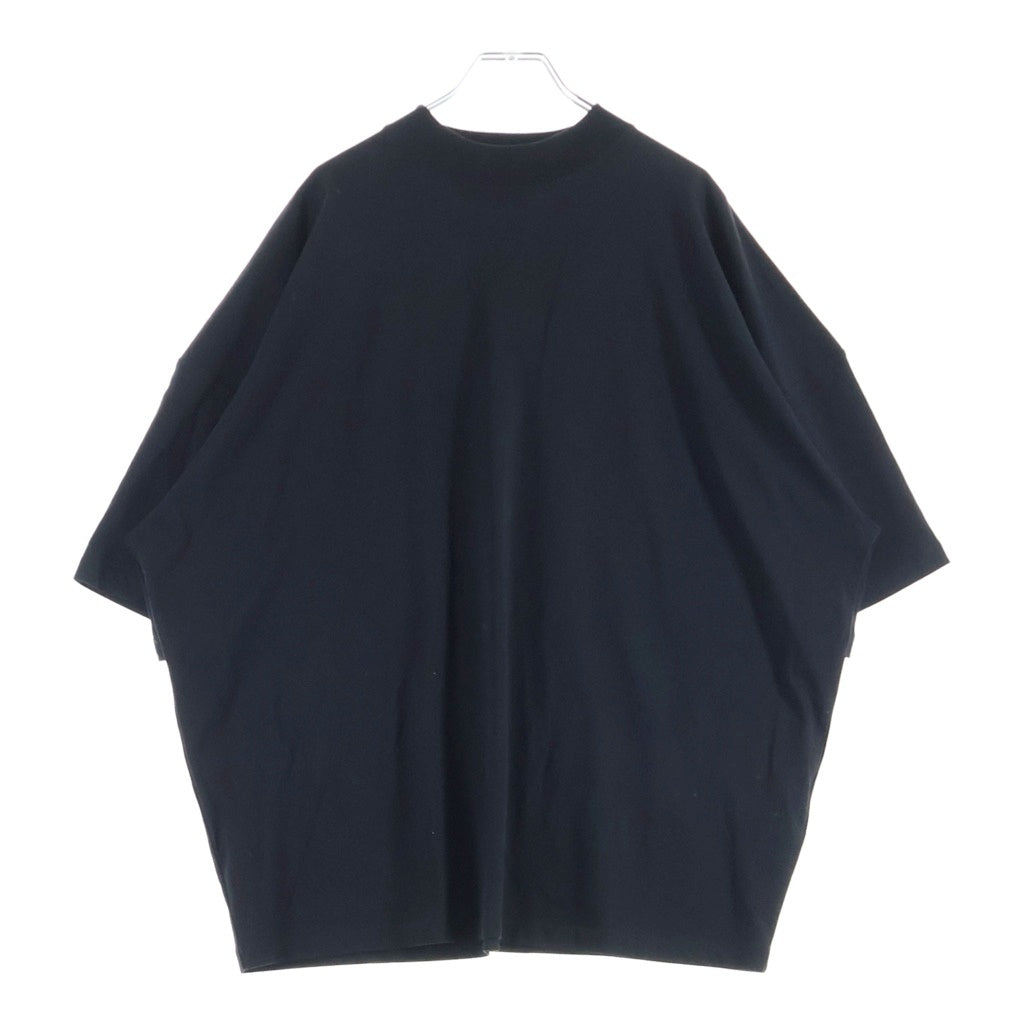 JIL SANDER(ジルサンダー) 23SS モックネック オーバーサイズ 半袖Tシャツ カットソー ブラック J21GC0005 J45084