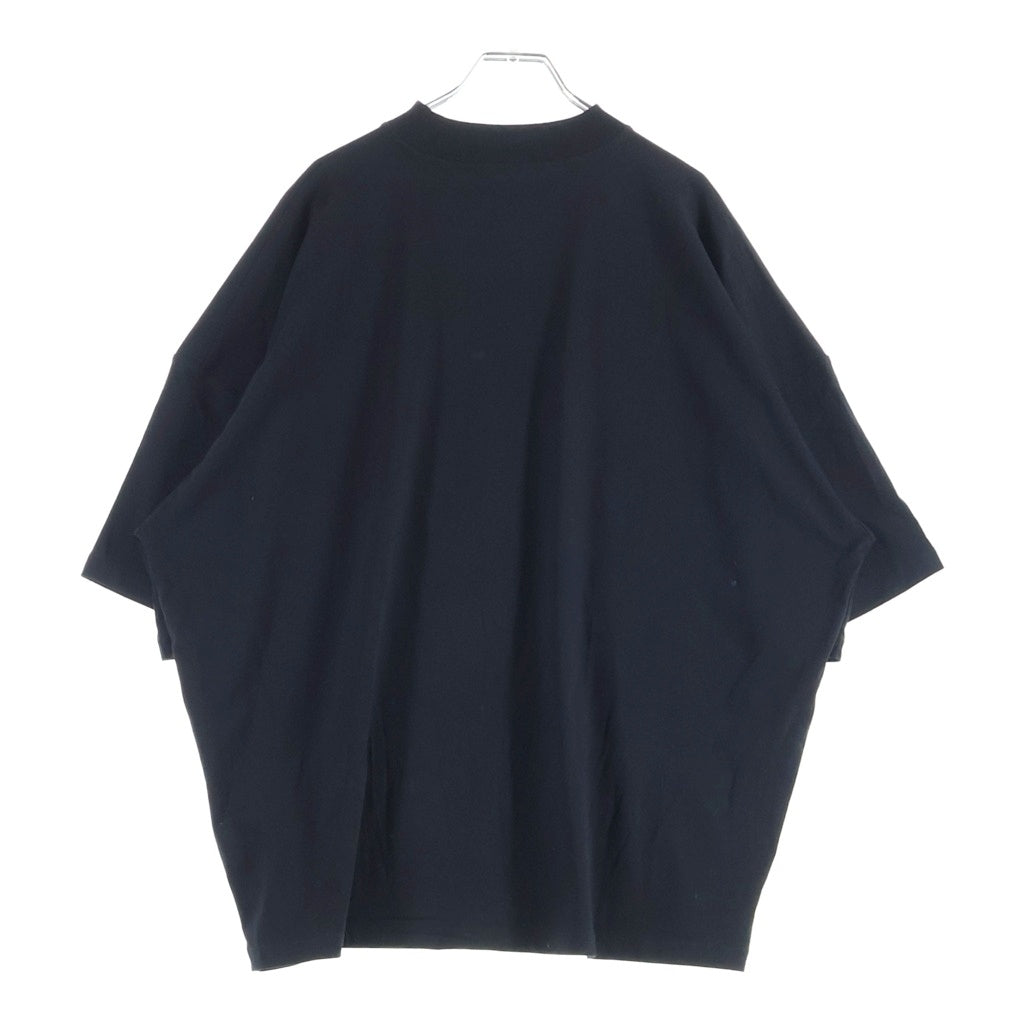 JIL SANDER(ジルサンダー) 23SS モックネック オーバーサイズ 半袖Tシャツ カットソー ブラック J21GC0005 J45084