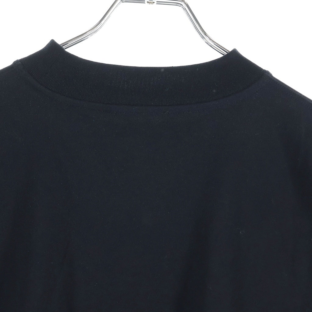JIL SANDER(ジルサンダー) 23SS モックネック オーバーサイズ 半袖Tシャツ カットソー ブラック J21GC0005 J45084